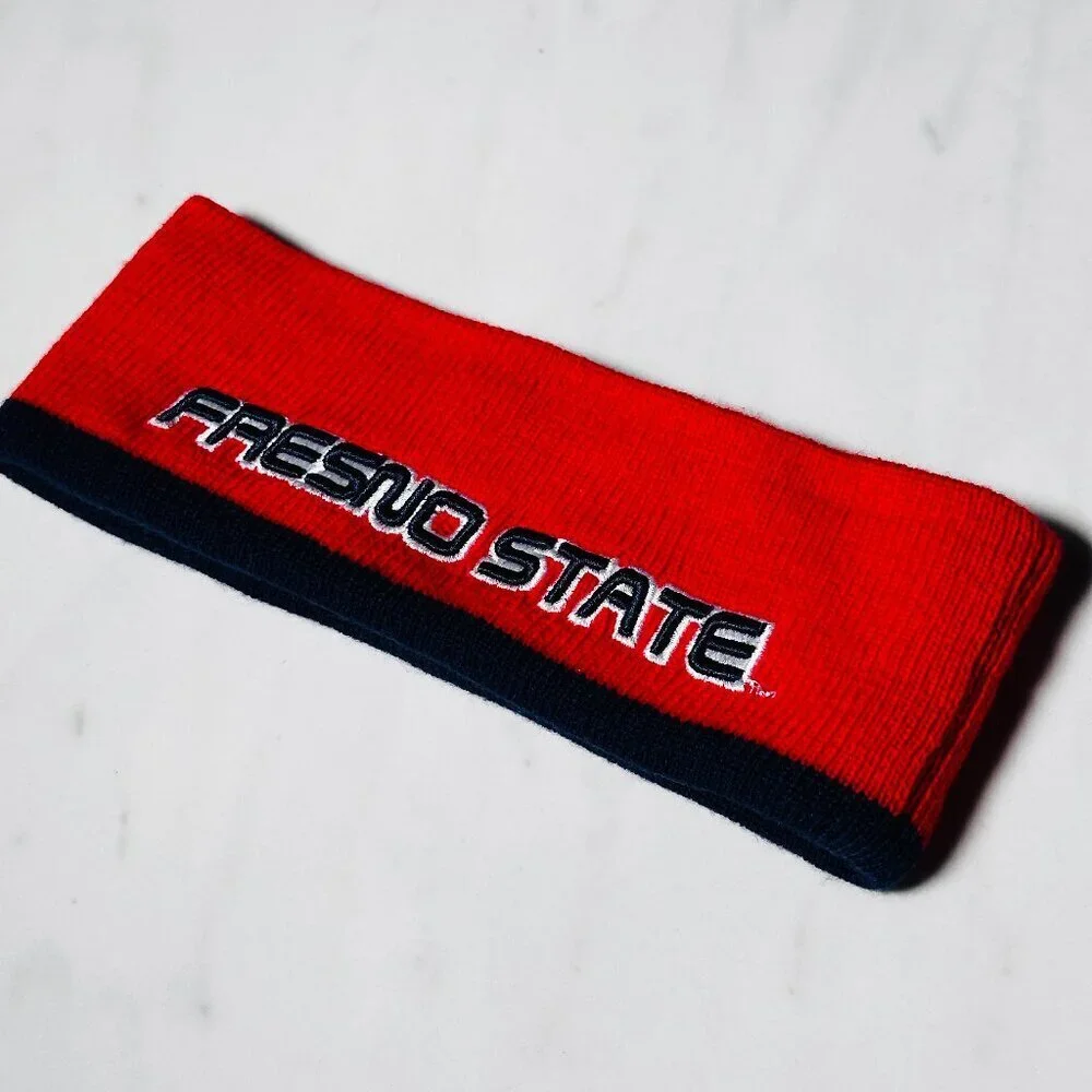 Fresno State Bulldogs NCAA Knit Headband Ear Warmer Red Clean One Size